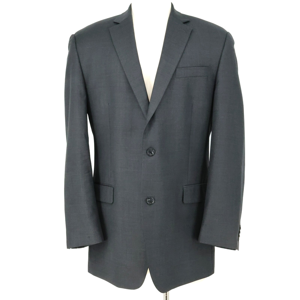 Michael Kors Sport Coat Mens 44L Dark Gray Wool Tweed Lined Blazer Jacket